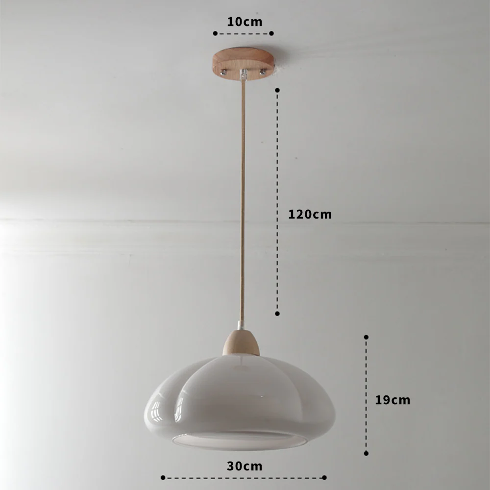 Vintage Glass Pumpkin Pendant Light - Image 16