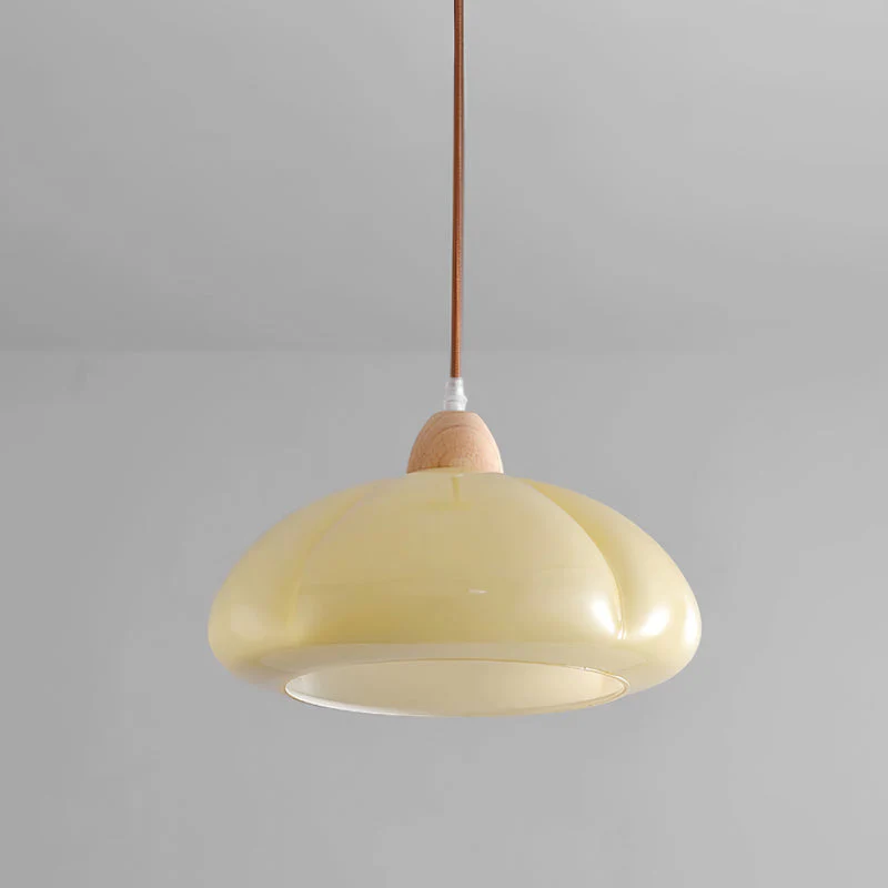 Vintage Glass Pumpkin Pendant Light - Image 4
