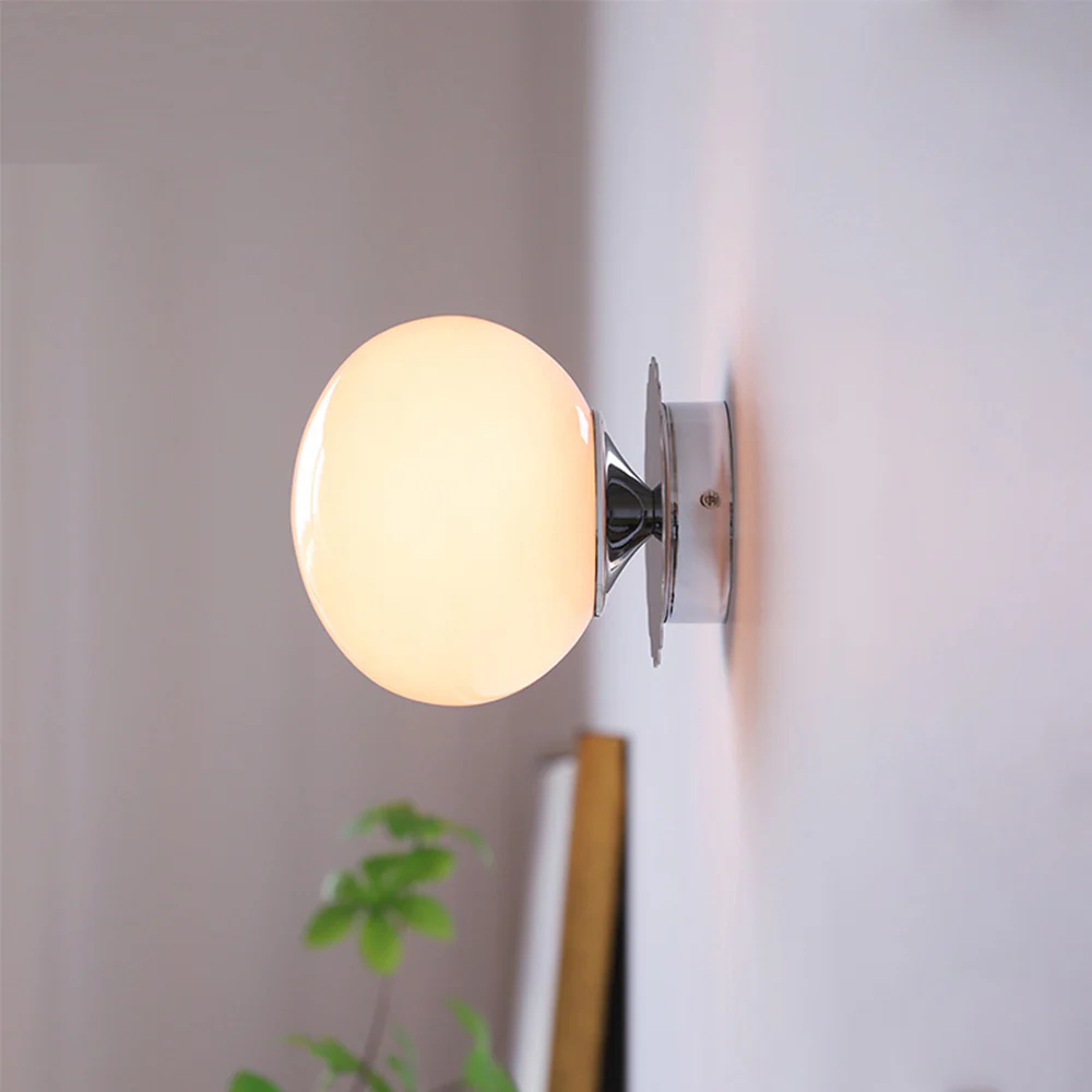 Vintage Glass Round Head Wall Sconce