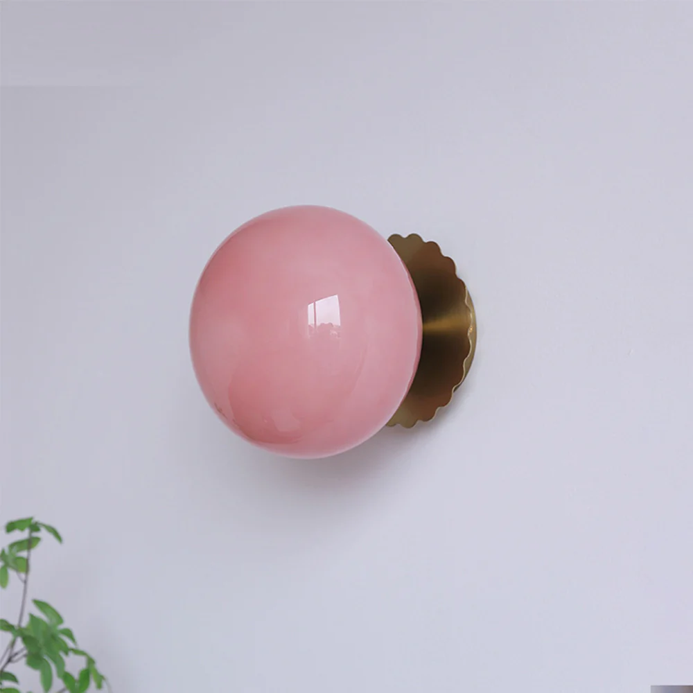Vintage Glass Round Head Wall Sconce - Image 10