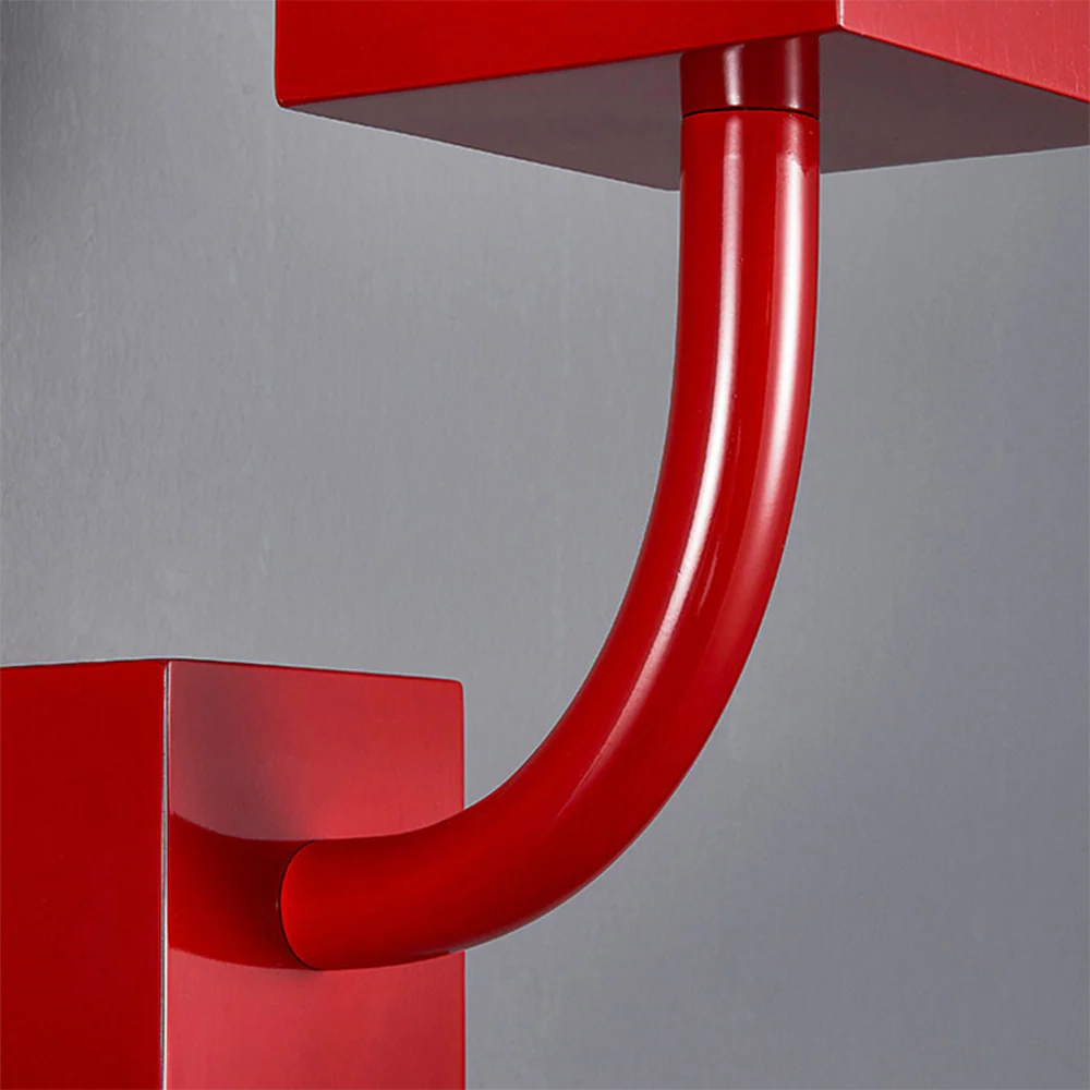 Vintage Metal Red Wall Lamp - Image 10