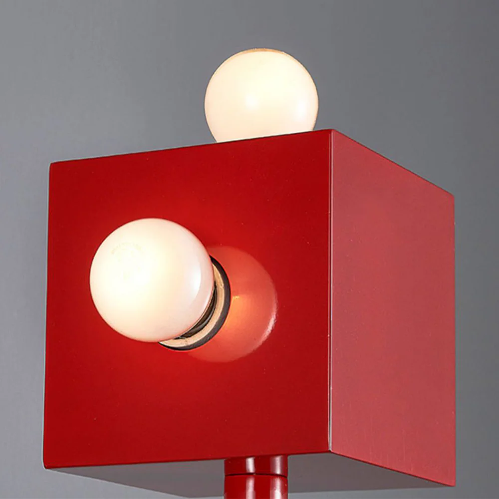 Vintage Metal Red Wall Lamp - Image 6