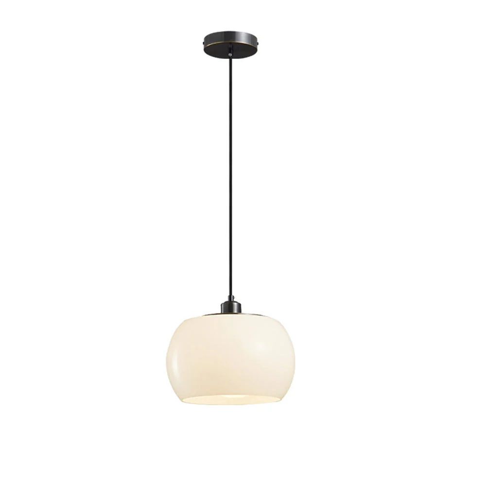 Vintage Milk White Glass Pendant Light - Image 15