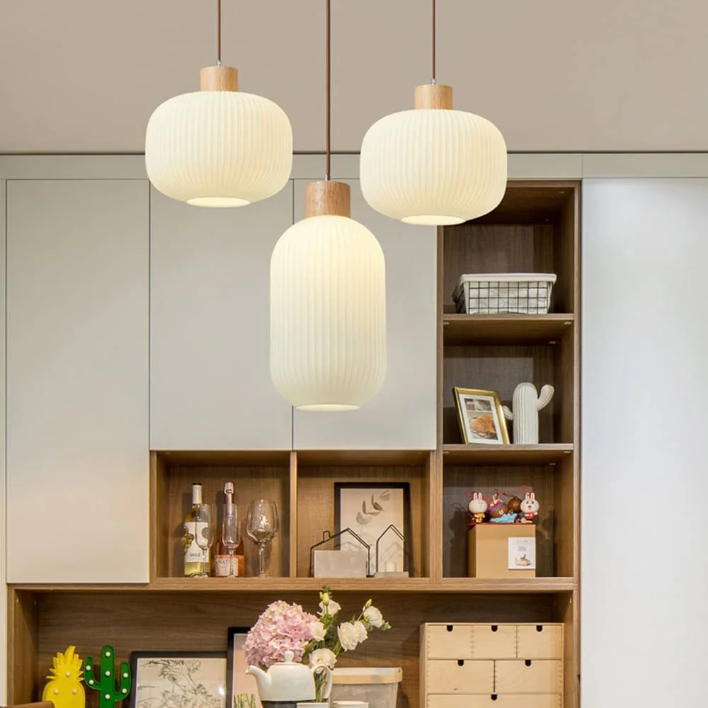 Vintage Lantern Glass Pendant Light - Image 2