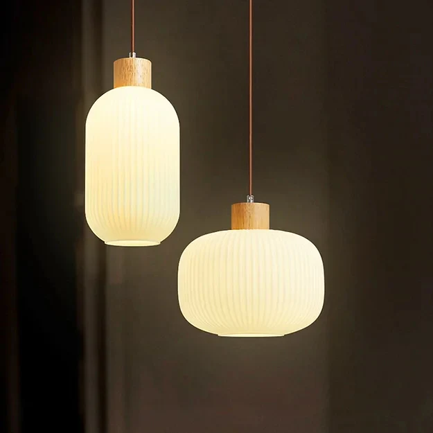 Vintage Lantern Glass Pendant Light - Image 3