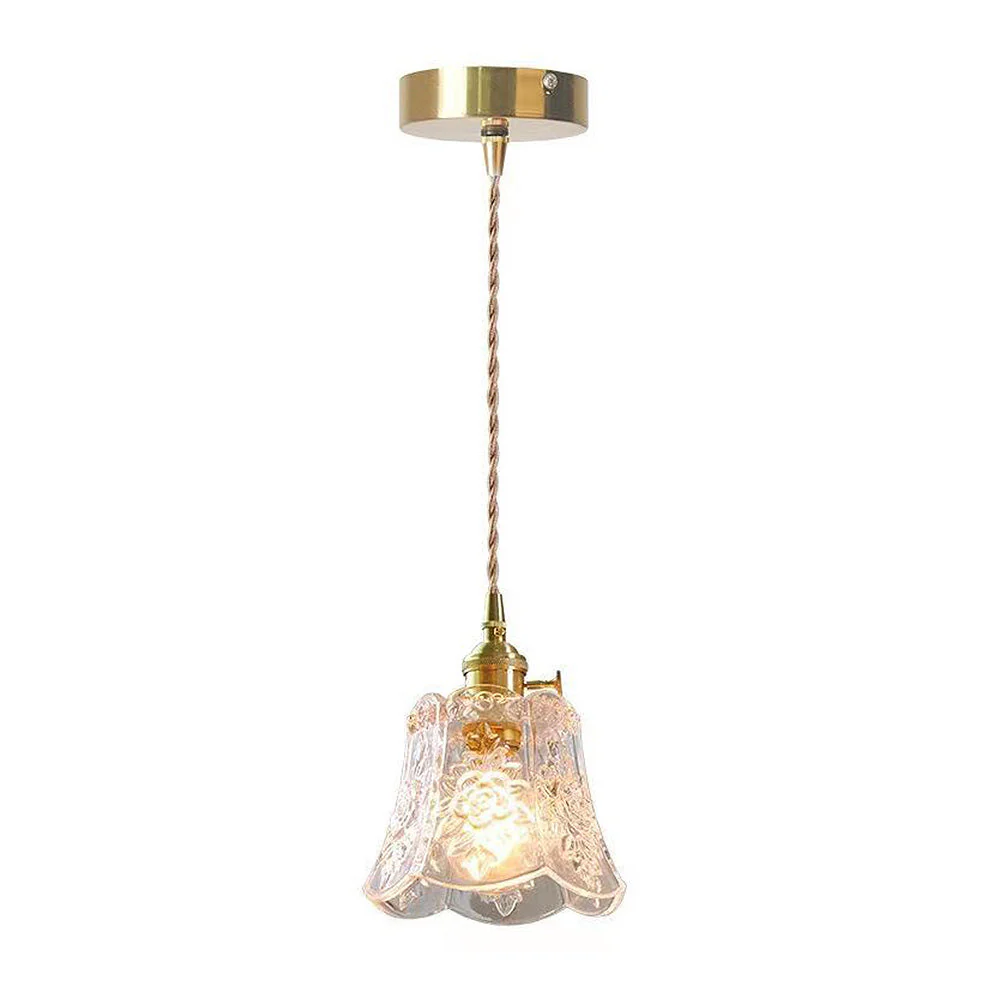 Vintage Mini Glass Clear Pendant Light - Image 11