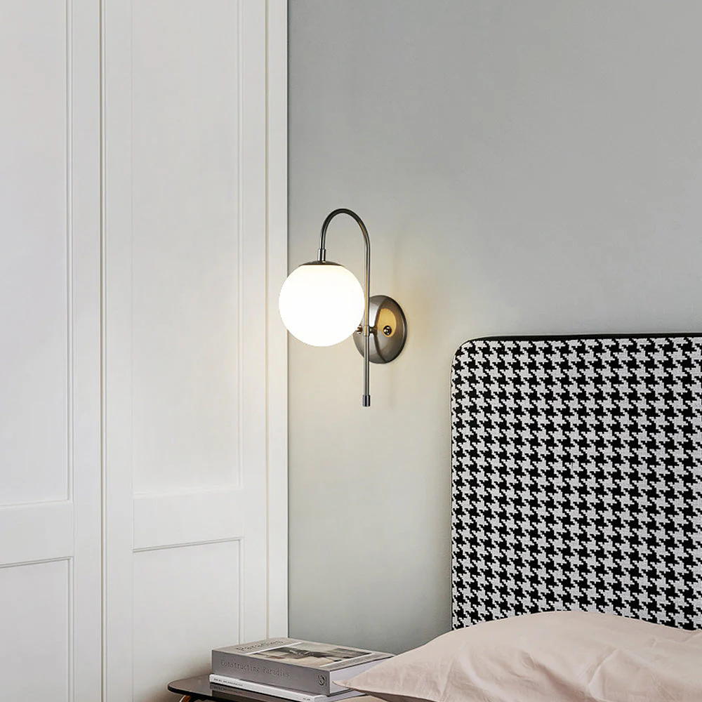 Vintage Minimalist Ball Copper Wall Light - Image 2