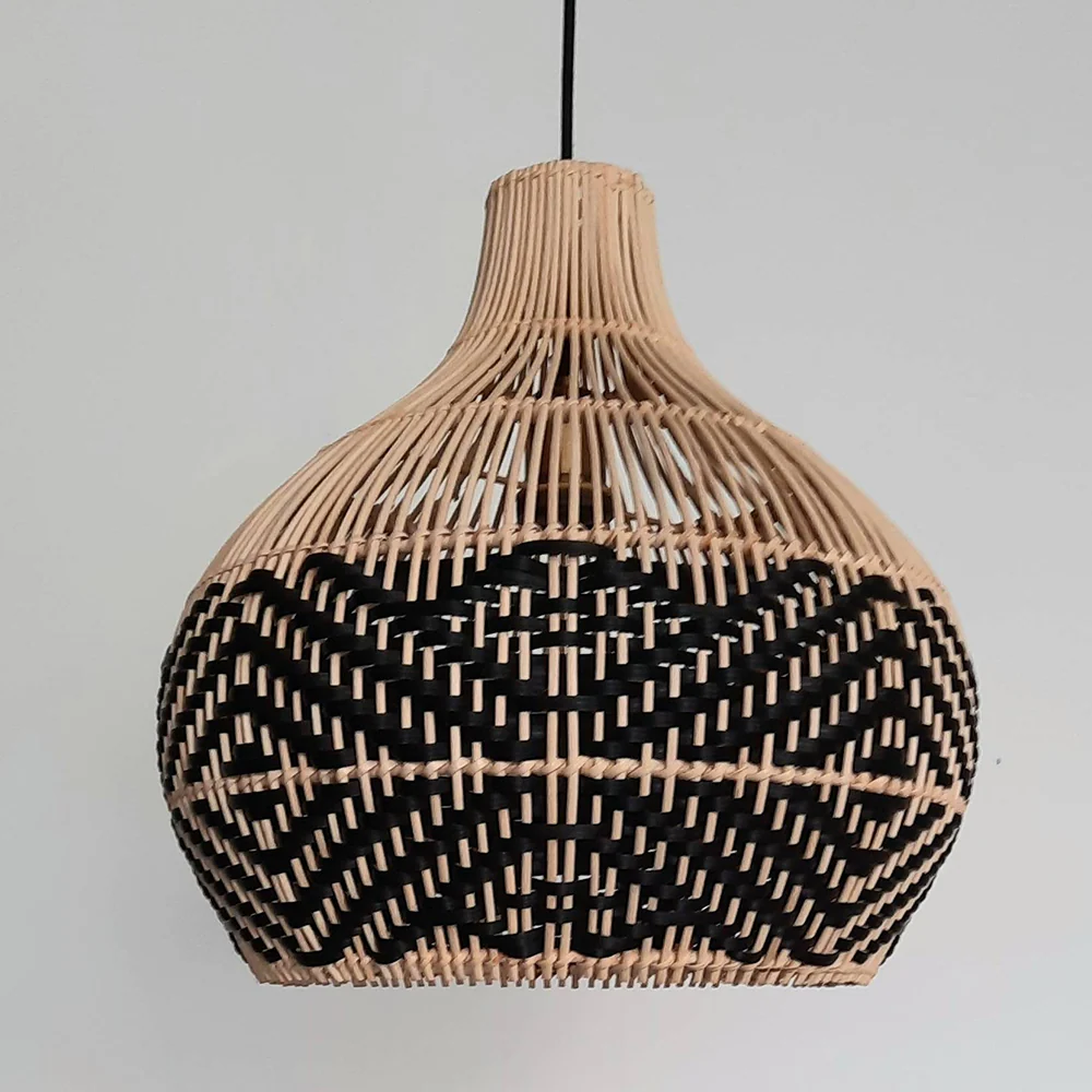 Vintage Ratten Handwoven Pendant Light - Image 3