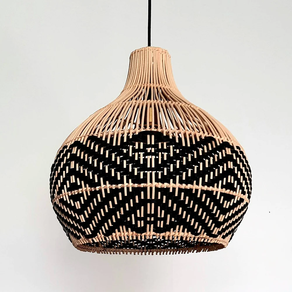 Vintage Ratten Handwoven Pendant Light - Image 5