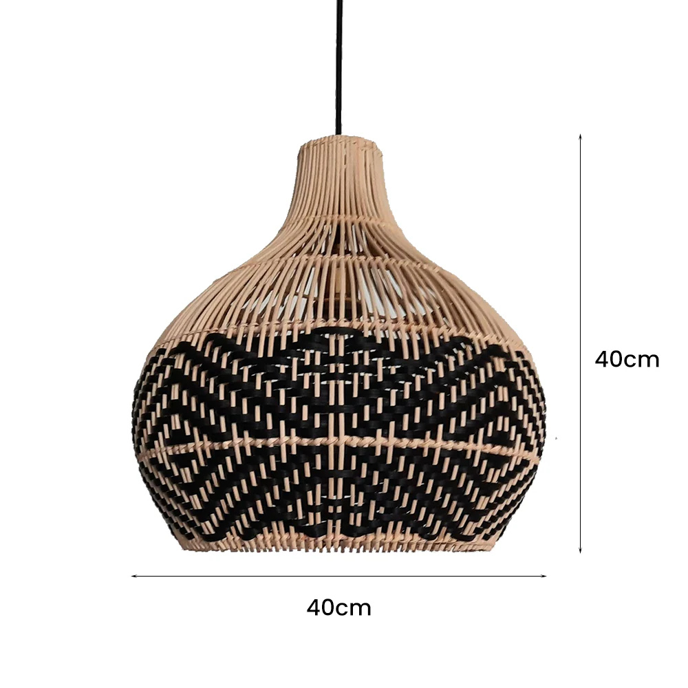 Vintage Ratten Handwoven Pendant Light - Image 6