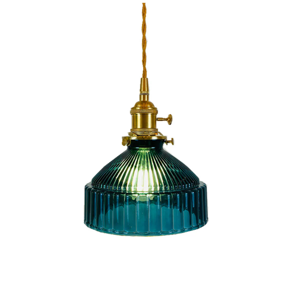 Vintage Retro Glass Shade Pendant Lamp - Image 2