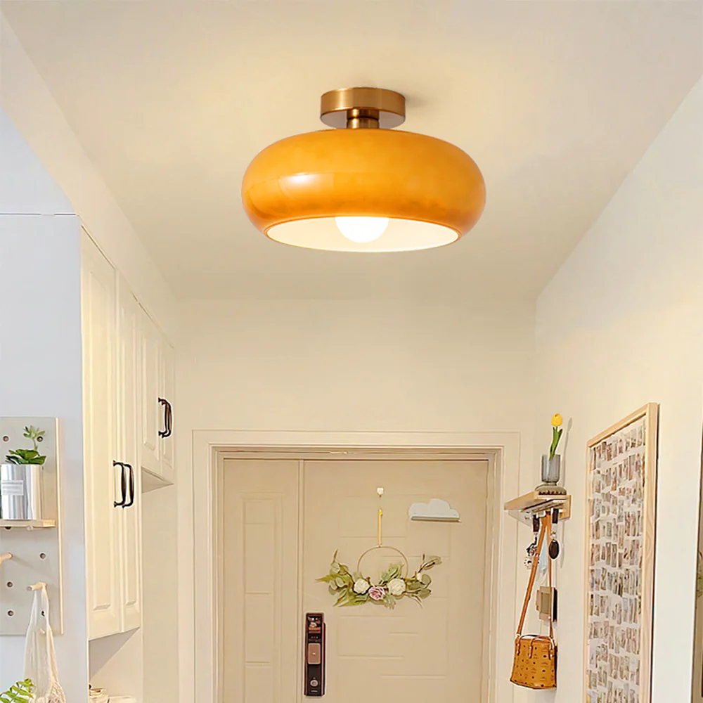 Vintage Round Glass Ceiling Lights - Image 15