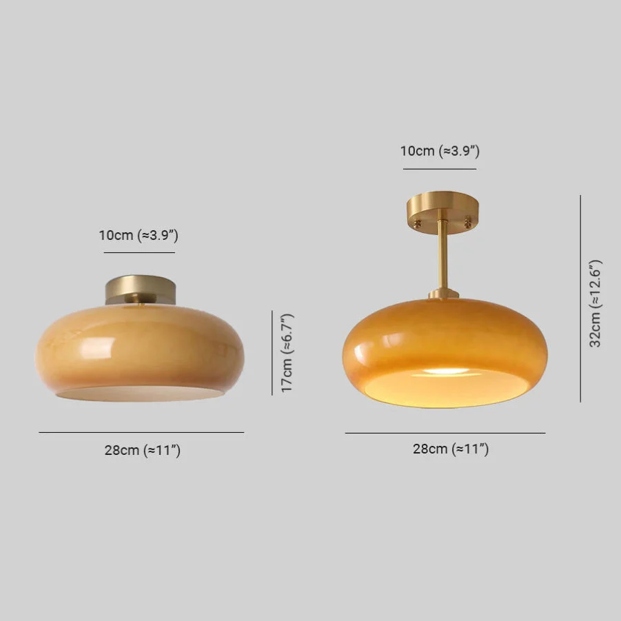 Vintage Round Glass Ceiling Lights - Image 19