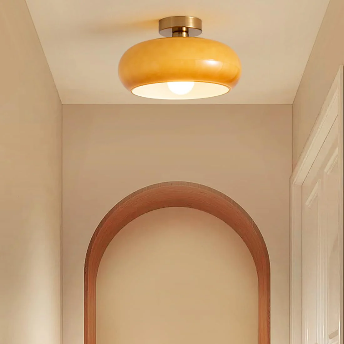 Vintage Round Glass Ceiling Lights - Image 6