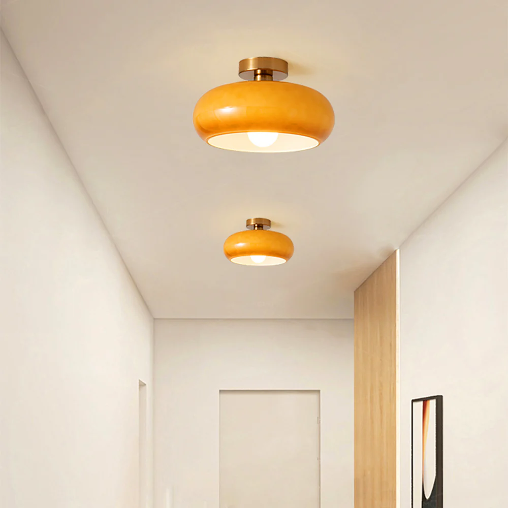Vintage Round Glass Ceiling Lights - Image 7