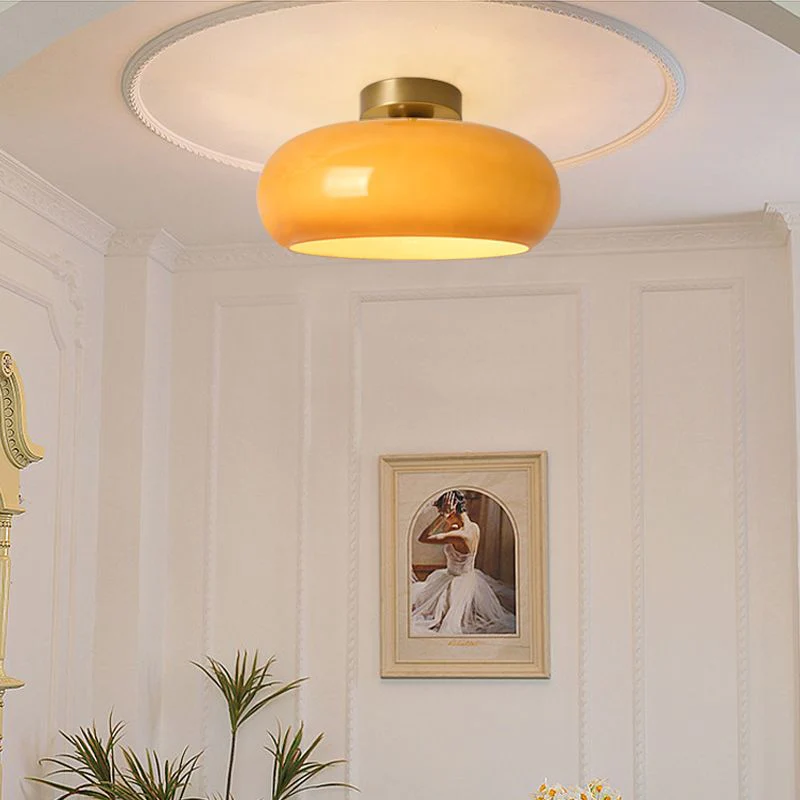Vintage Round Glass Ceiling Lights - Image 9