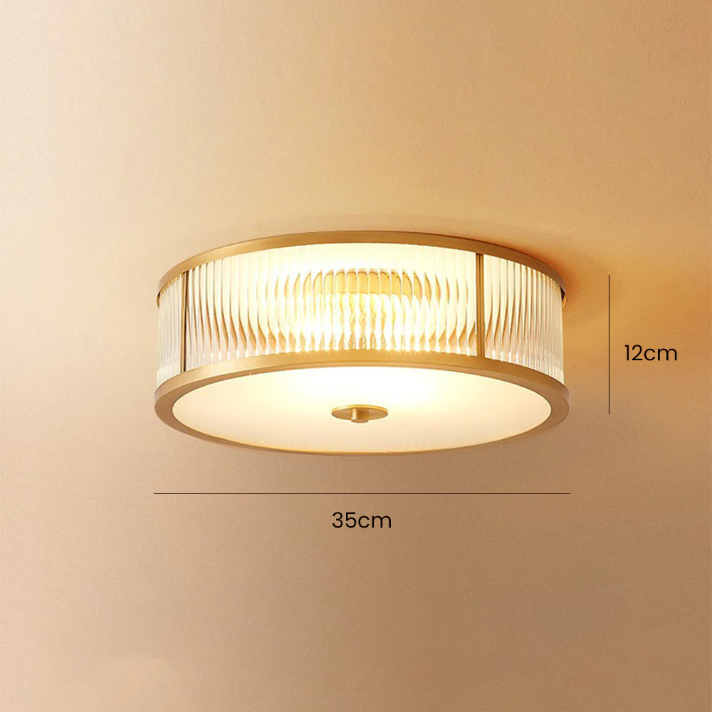 Vintage Round Simple Brass Ceiling Lamps - Image 11