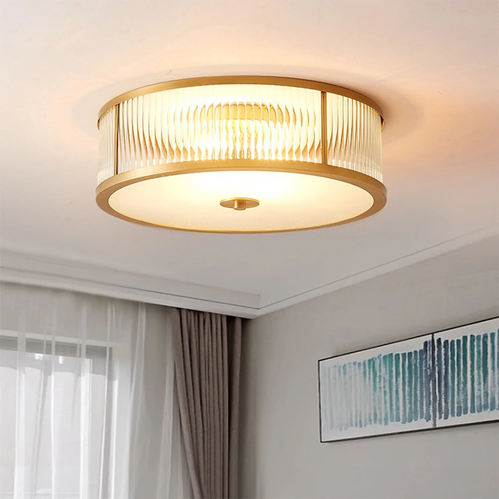 Vintage Round Simple Brass Ceiling Lamps - Image 4