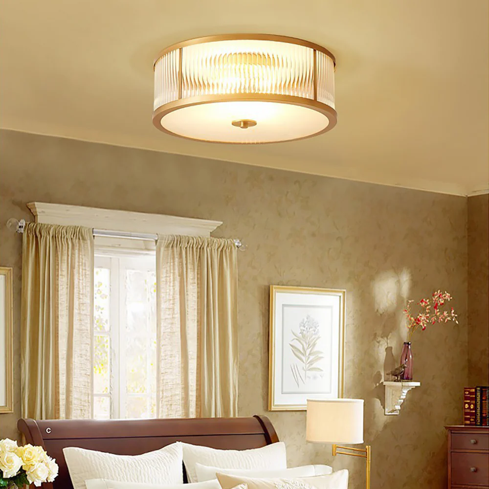 Vintage Round Simple Brass Ceiling Lamps - Image 5