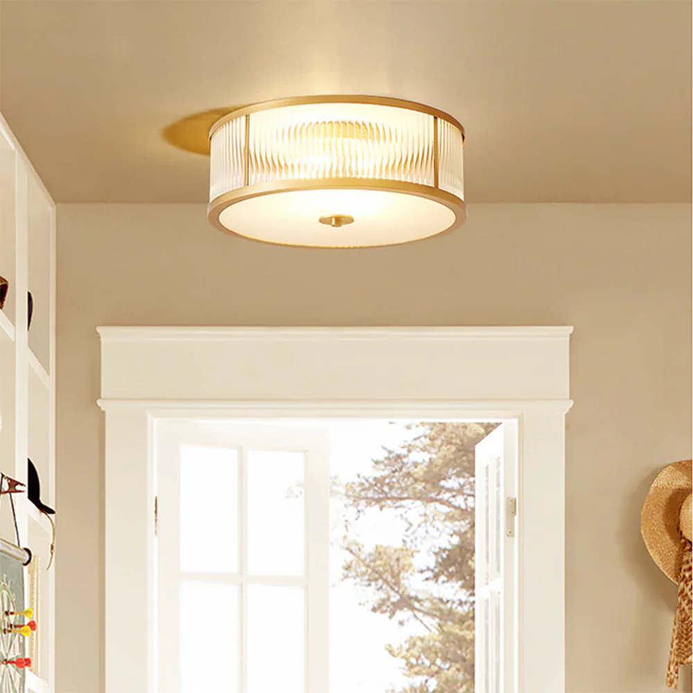 Vintage Round Simple Brass Ceiling Lamps - Image 6