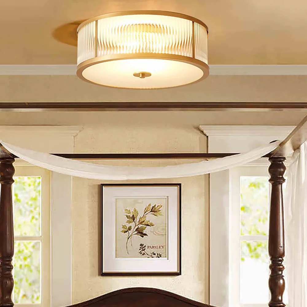 Vintage Round Simple Brass Ceiling Lamps - Image 7