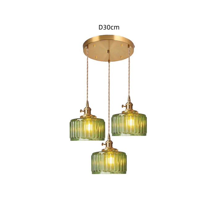 Vintage Stunning Cylinder Glass Pendant Light - Image 10