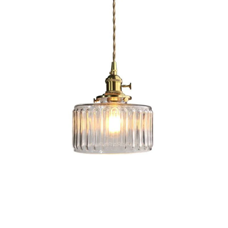 Vintage Stunning Cylinder Glass Pendant Light - Image 25