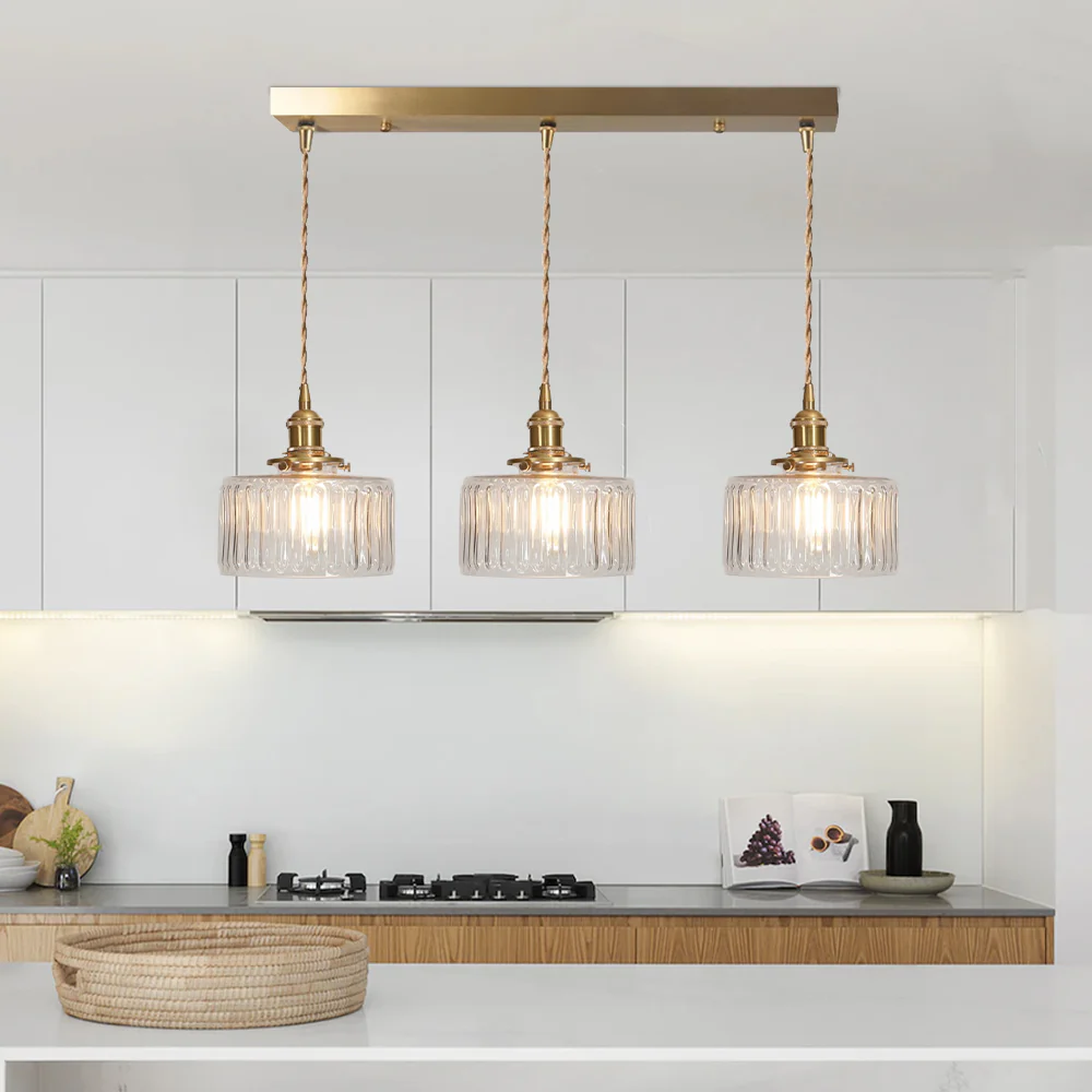 Vintage Stunning Cylinder Glass Pendant Light - Image 26