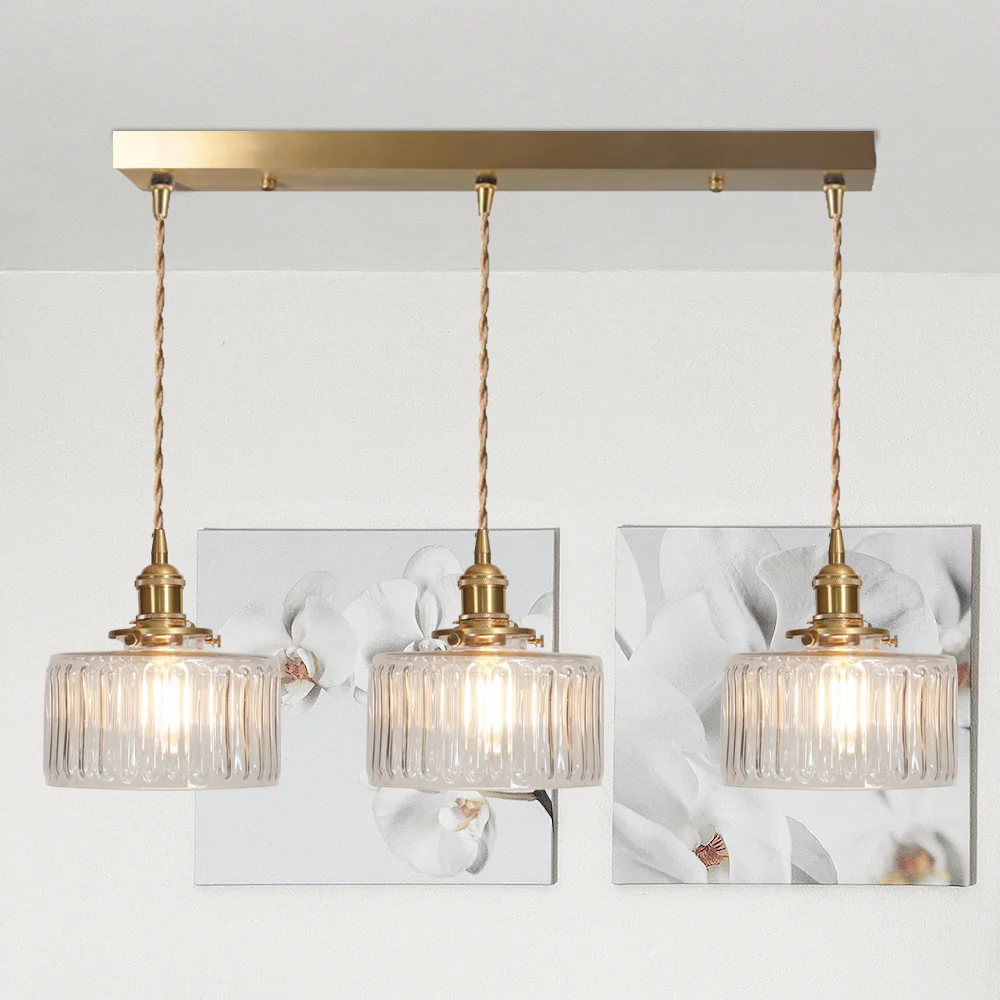 Vintage Stunning Cylinder Glass Pendant Light - Image 28