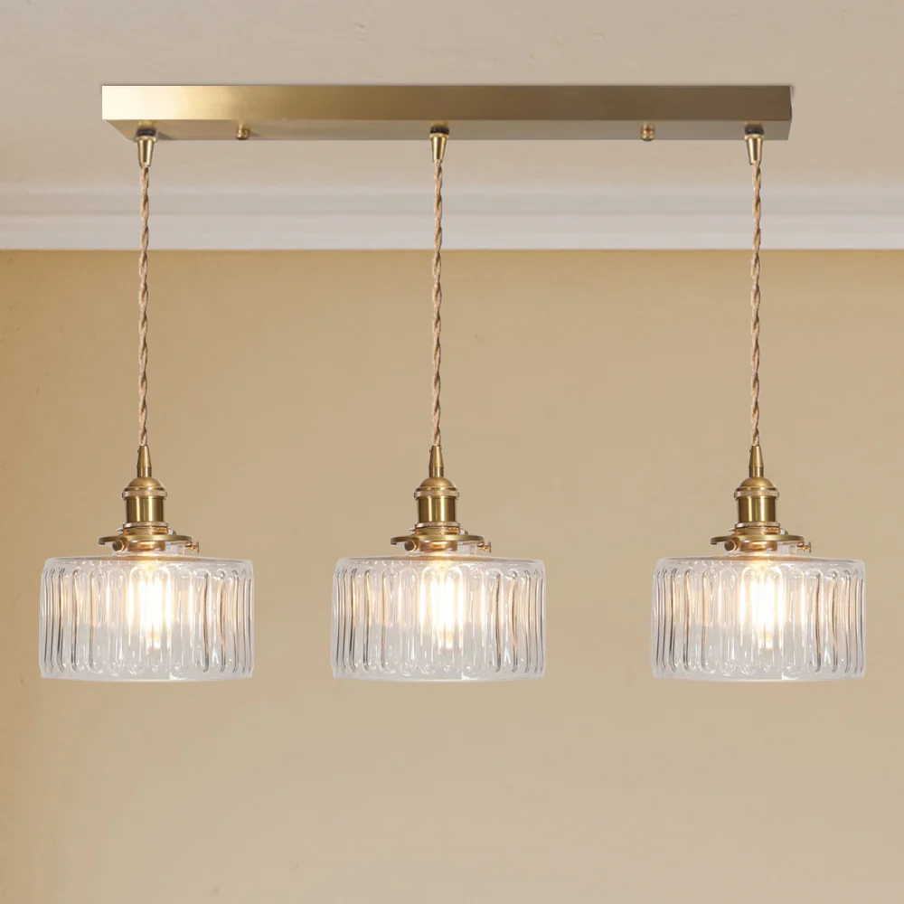 Vintage Stunning Cylinder Glass Pendant Light - Image 29