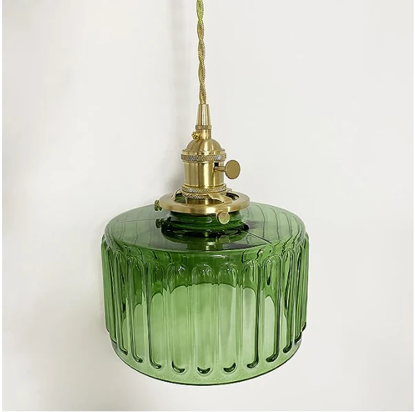 Vintage Stunning Cylinder Glass Pendant Light - Image 3