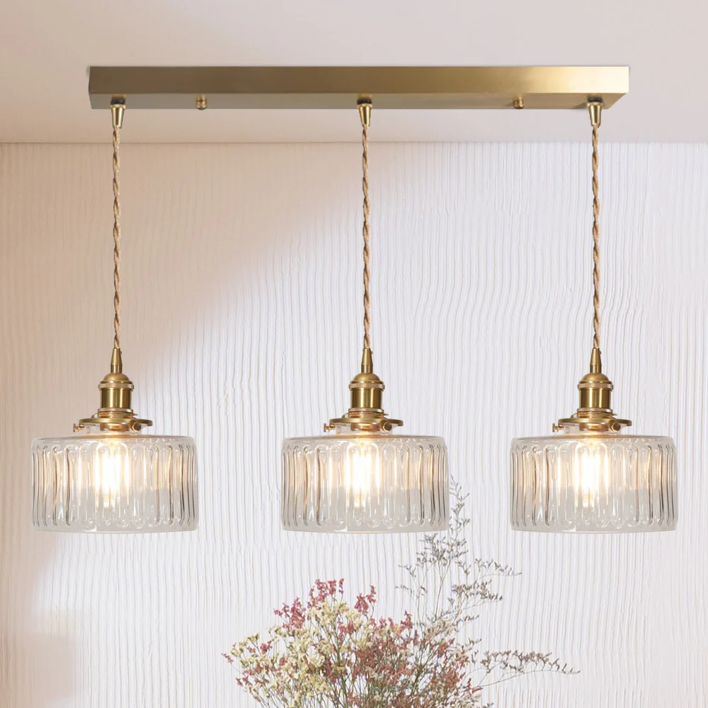 Vintage Stunning Cylinder Glass Pendant Light - Image 31