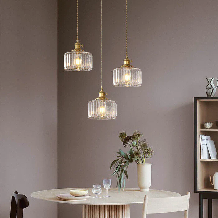 Vintage Stunning Cylinder Glass Pendant Light - Image 32