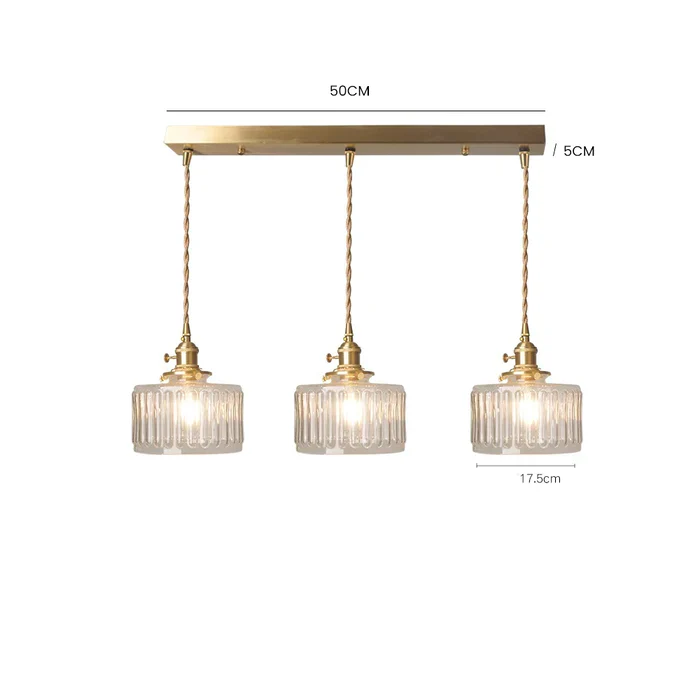 Vintage Stunning Cylinder Glass Pendant Light - Image 36