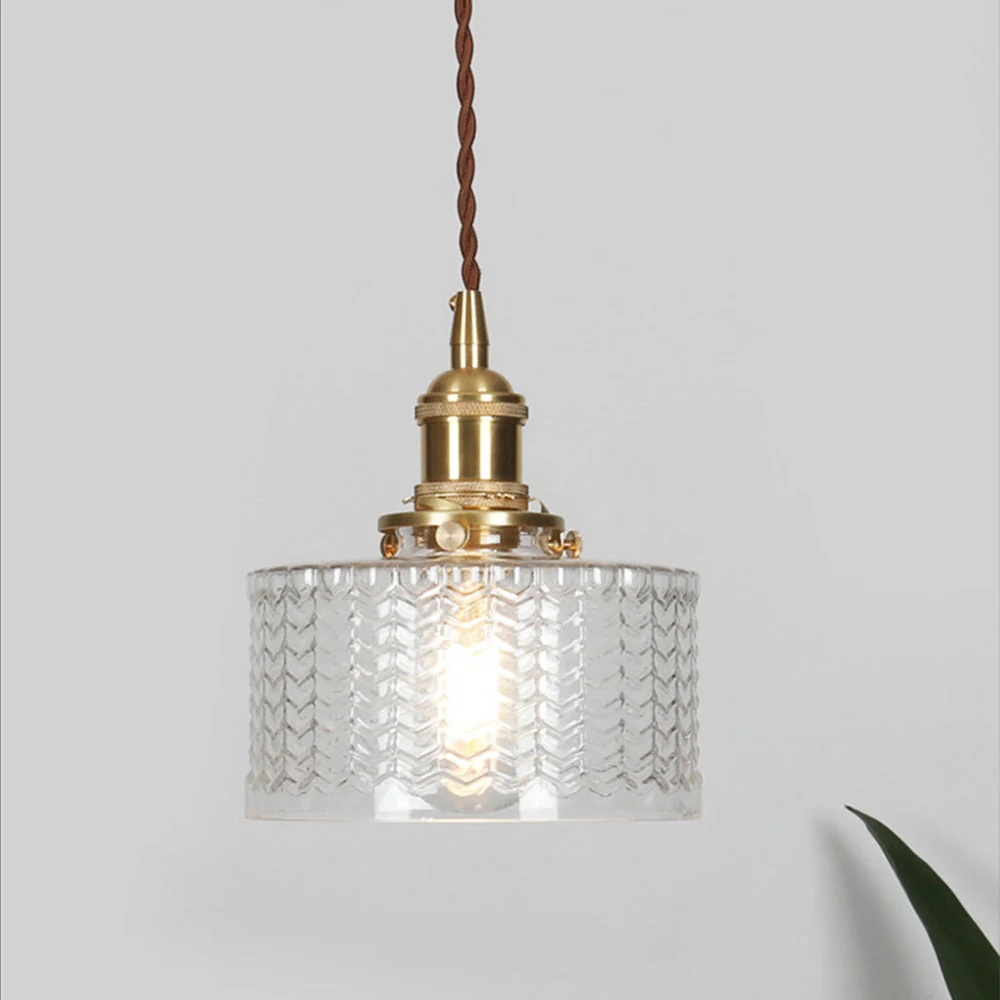Vintage Stunning Cylinder Glass Pendant Light - Image 37
