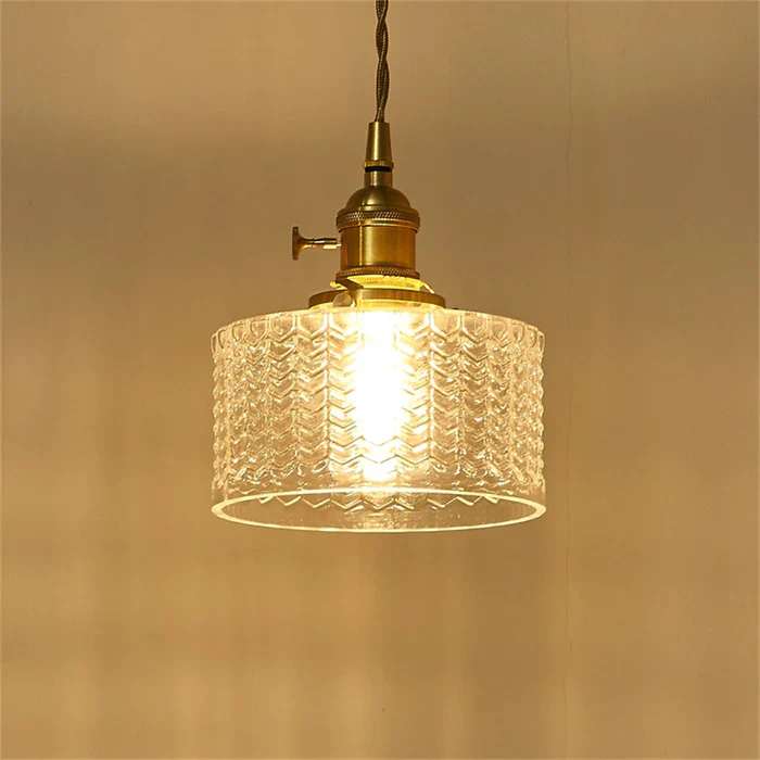 Vintage Stunning Cylinder Glass Pendant Light - Image 38