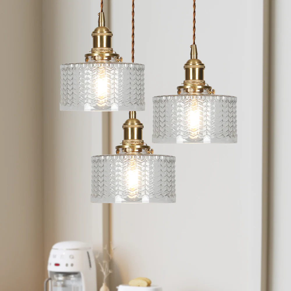 Vintage Stunning Cylinder Glass Pendant Light - Image 43