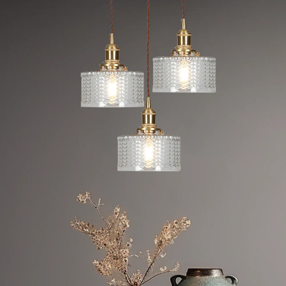 Vintage Stunning Cylinder Glass Pendant Light - Image 46
