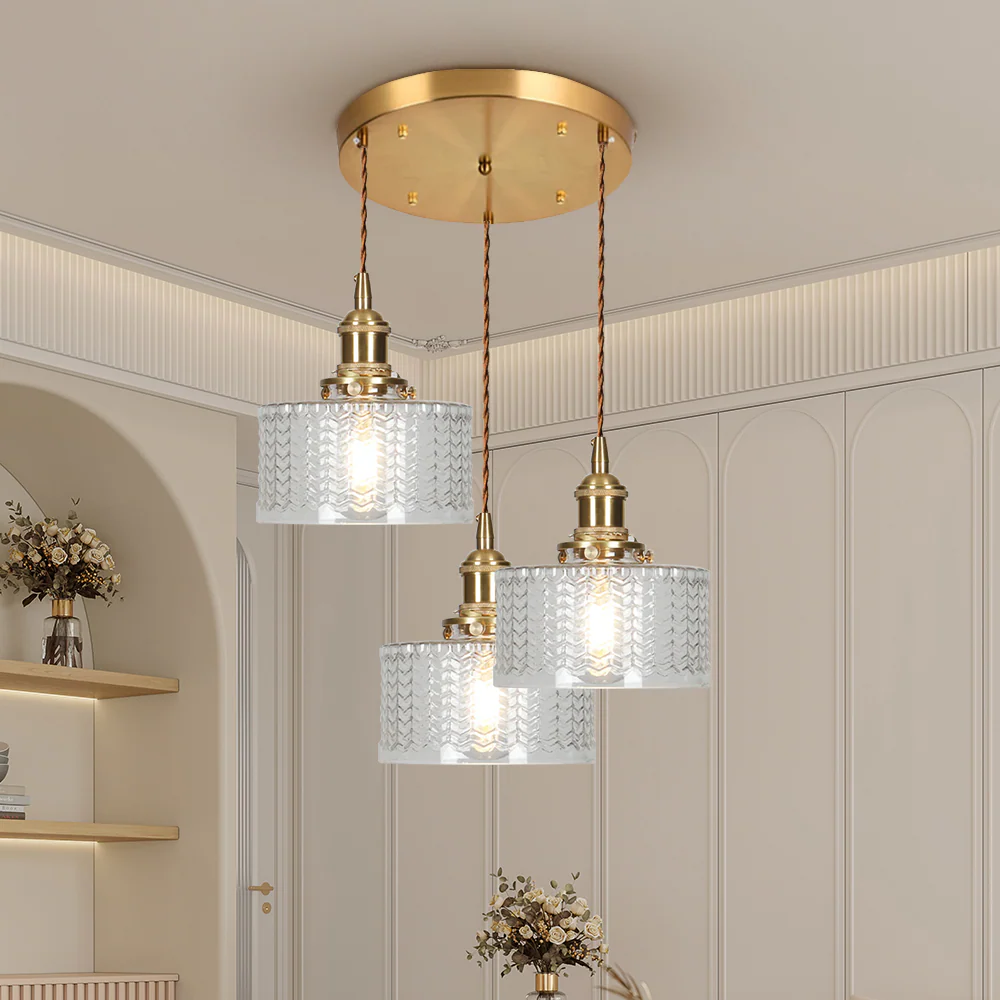Vintage Stunning Cylinder Glass Pendant Light - Image 47