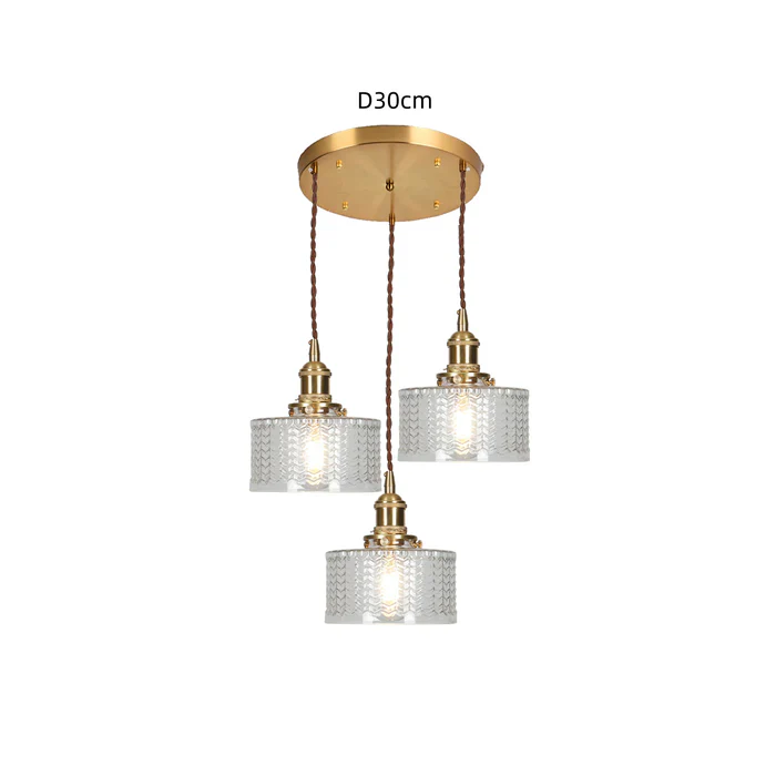 Vintage Stunning Cylinder Glass Pendant Light - Image 48