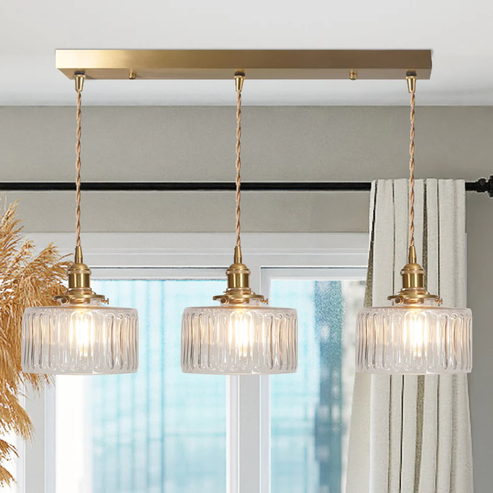 Vintage Stunning Cylinder Glass Pendant Light - Image 49