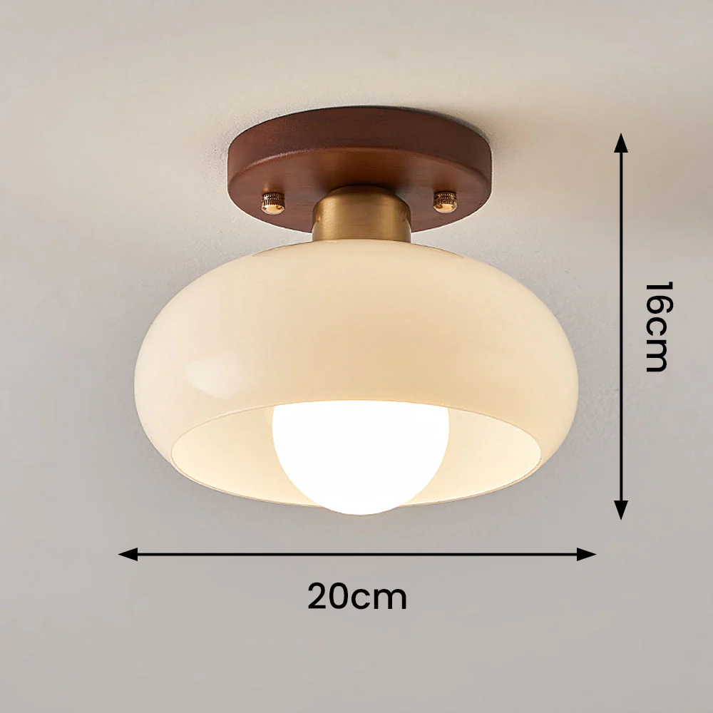 Vintage White Small Hallway Ceiling Lamp - Image 3