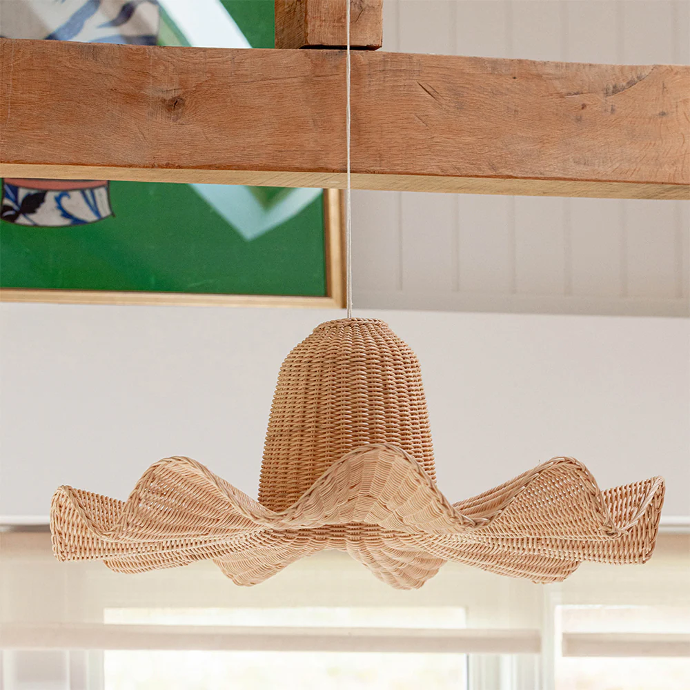 Vogue Rattan Dome Large Handwoven Pendant Light - Image 2