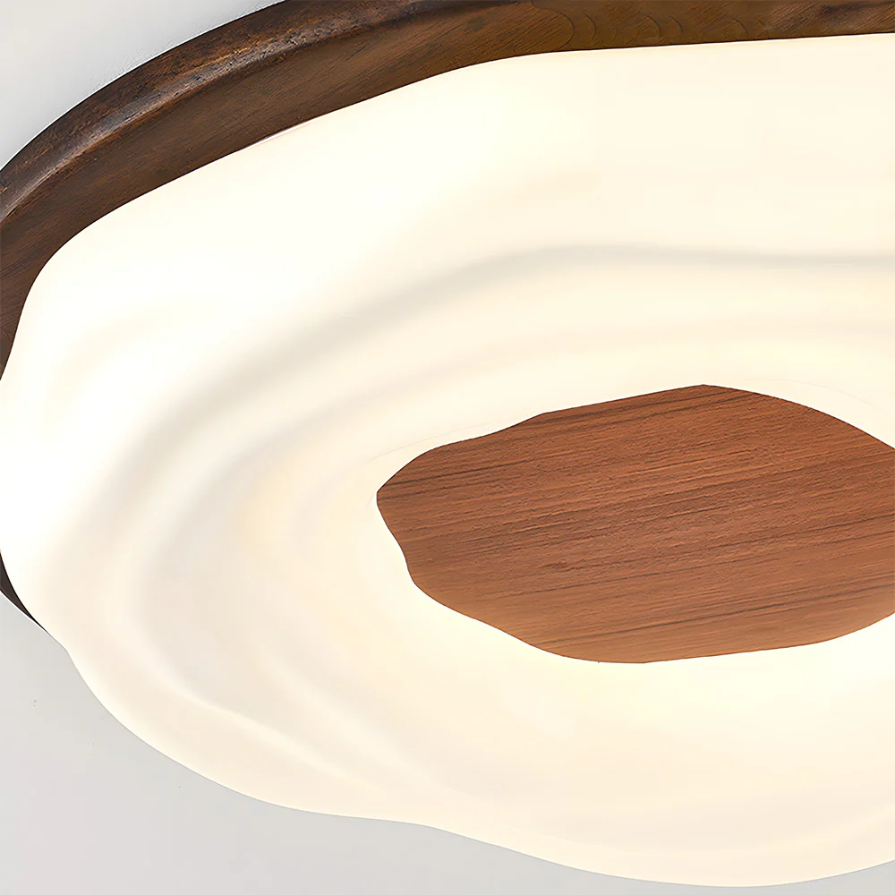 Walnut Color Simple LED Bedroom Ceiling Light - Image 5
