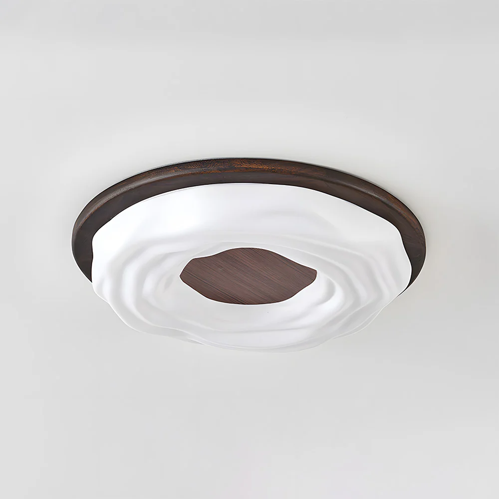 Walnut Color Simple LED Bedroom Ceiling Light - Image 7