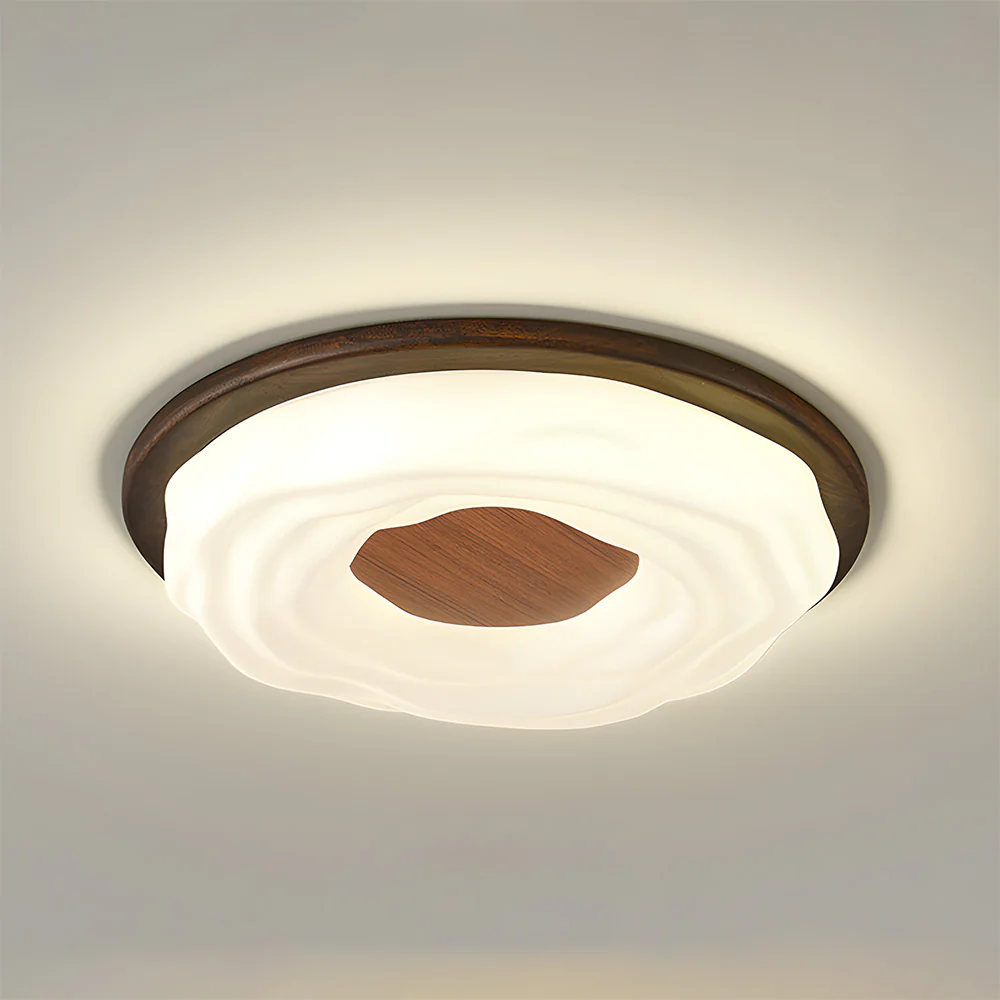 Walnut Color Simple LED Bedroom Ceiling Light - Image 8