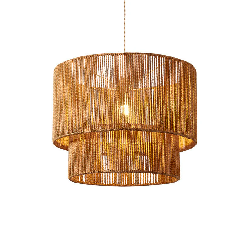 Retro Rope Woven Dining Room Pendant Light - Image 4