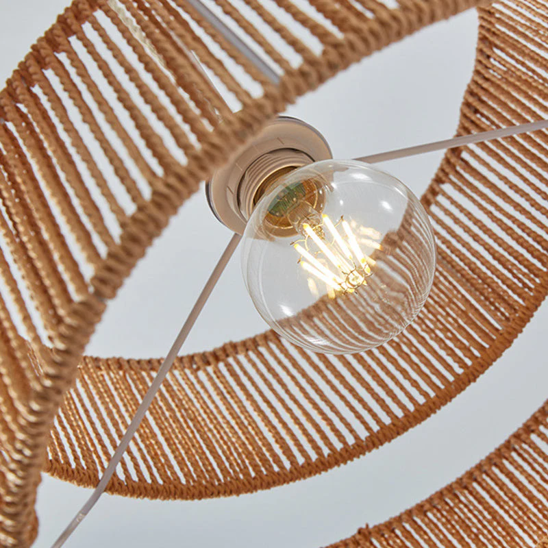 Retro Rope Woven Dining Room Pendant Light - Image 6