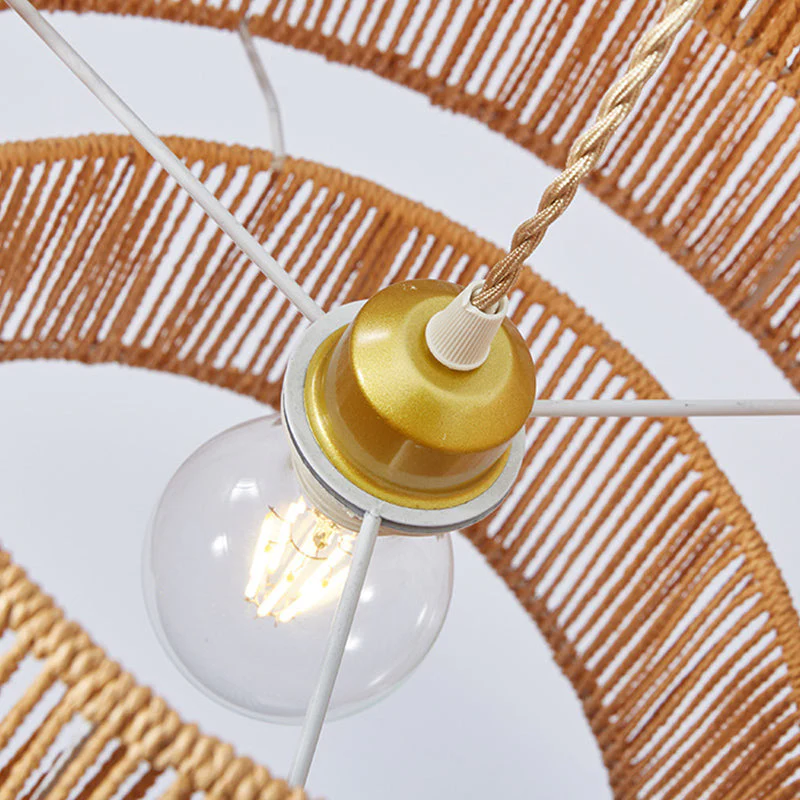 Retro Rope Woven Dining Room Pendant Light - Image 7
