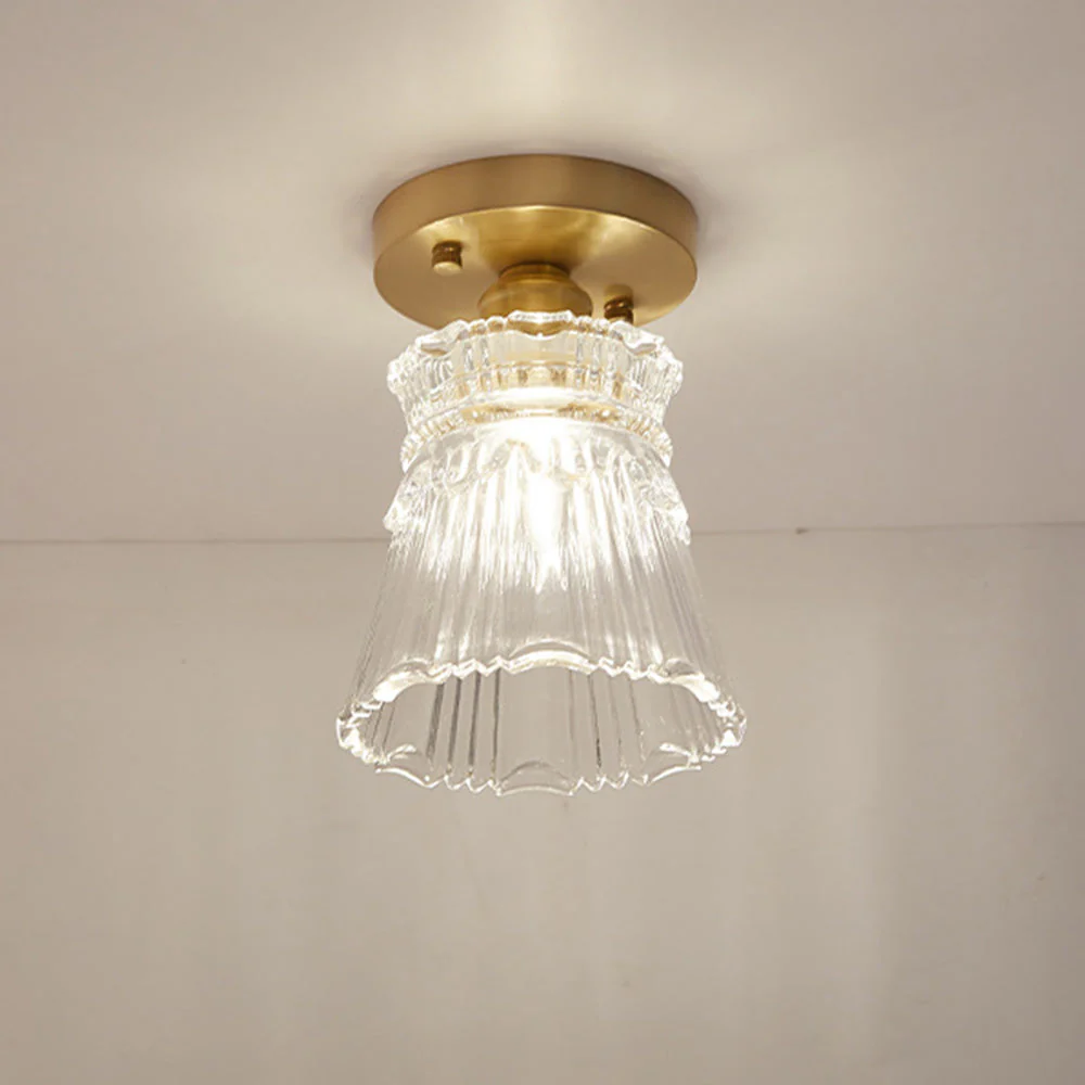 Simple Glass Semi Flush Ceiling Lights - Image 10